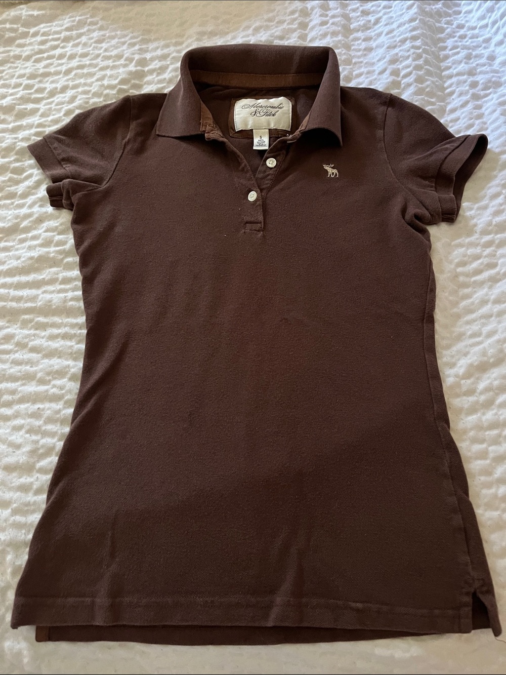 Abercrombie & Fitch Dark Brown Polo Muscle Tee